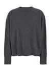 Loulou De Saison Anaa Lds Round Neck Sweater In Gray