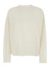 Loulou De Saison Anaa Lds Round Neck Sweater In White