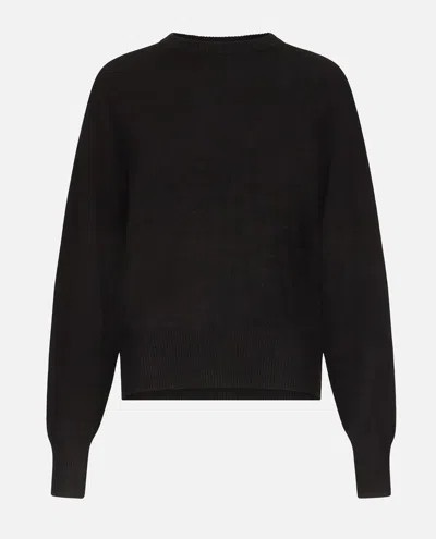Loulou De Saison Anaa Lds Round Neck Sweater In Black