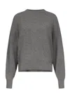 Loulou De Saison Anaa Round Neck Sweater Woman Anthracite In Gray
