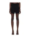 Loulou De Saison Andel Crochet-detail Shorts In Black