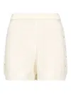 Loulou De Saison Andel Shell Knit Cotton Shorts In White