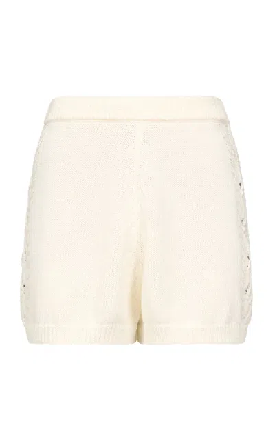 Loulou De Saison Andel Shell Knit Cotton Shorts
