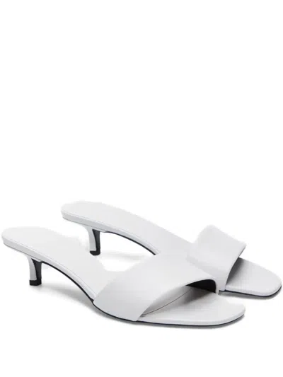 Loulou De Saison Andy Heeled Mules In White
