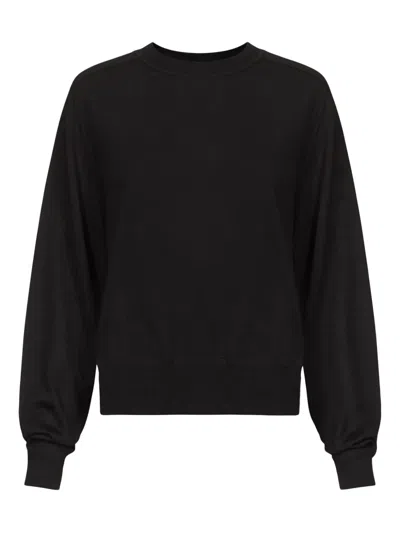 Loulou De Saison Angus Drop-shoulder Ribbed Sweater In Black
