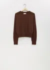Loulou De Saison Angus Lightweight Cashmere Sweater In Brown