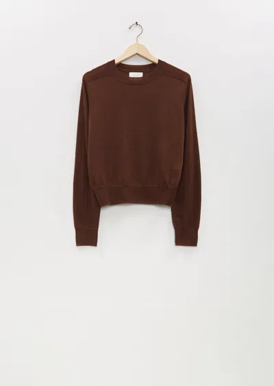 Loulou De Saison Angus Lightweight Cashmere Sweater In Brown