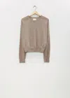 Loulou De Saison Angus Lightweight Cashmere Sweater In Brown