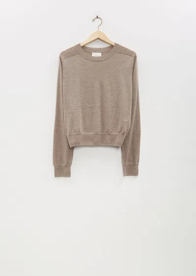 Loulou De Saison Angus Lightweight Cashmere Sweater In Brown