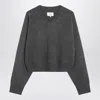 Loulou De Saison Anthracite Grey Cashmere Sweater In Black