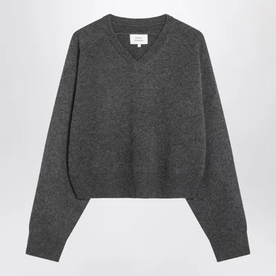 Loulou De Saison Anthracite Grey Cashmere Sweater In Black