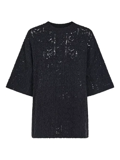 Loulou De Saison Antila Short-sleeve Top In Black