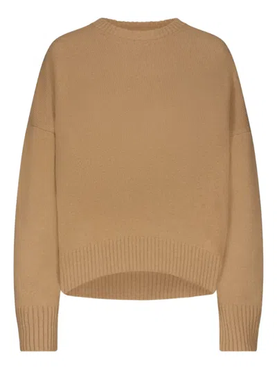 Loulou De Saison Anton Crew-neck Sweater In Brown