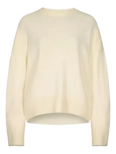 Loulou De Saison Anton Drop Shoulder Ribbed Sweater In Neutral