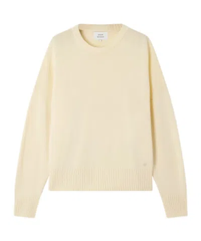 Loulou De Saison Anton Oversized Embroidered Cashmere Sweater In Neutral