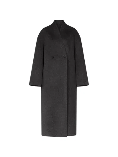 Loulou De Saison Aris Double-breasted Coat In Black