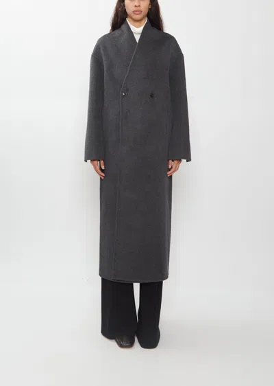 Loulou De Saison Aris Oversized Wool Cashmere Coat In Gray