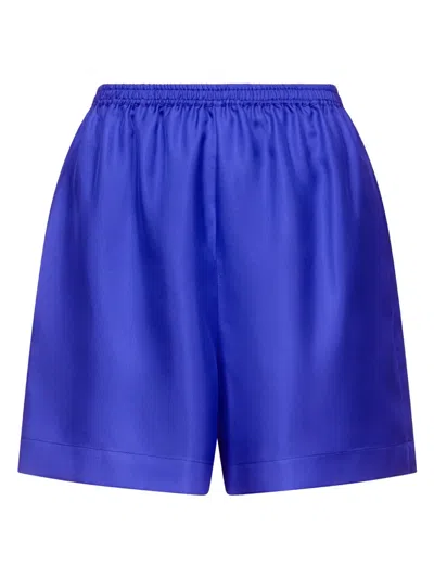 Loulou De Saison Arl Elastic-waistband Side-pocket Shorts In Blue