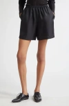 Loulou De Saison Adonia Elasticated-waistband Shorts In Black