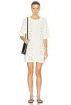 Loulou De Saison Arman Oversized Short Dress In White