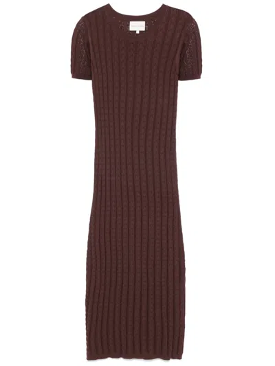 Loulou De Saison Aruba Maxi Dress In Brown