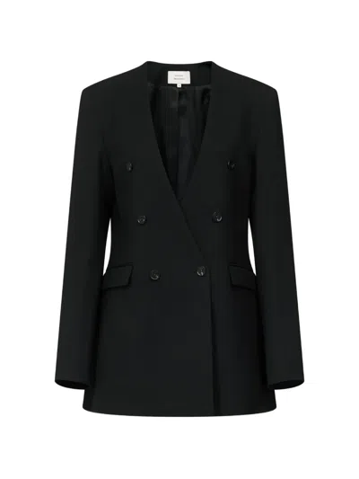 Loulou De Saison Tailored Double-breasted Blazer In Black