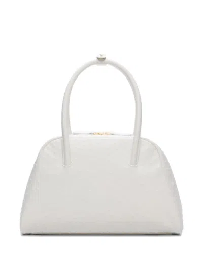 Loulou De Saison Atha Leather Shoulder Bag In White