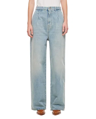 Loulou De Saison Attu Wide Leg Denim Pants In Blue