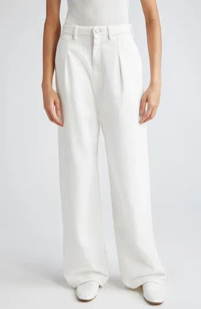 Loulou De Saison Attu Wide Leg Jeans In White