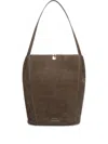 Loulou De Saison Audrey Embossed Shoulder Bag In Brown