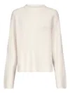 Loulou De Saison Axel Ribbed Crew-neck Sweater In White