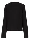 Loulou De Saison Axel Ribbed Sweater In Black