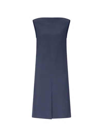 Loulou De Saison Aydee Sleeveless Midi Dress In Blue