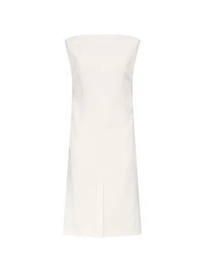 Loulou De Saison Aydee Sleeveless Midi Dress In White