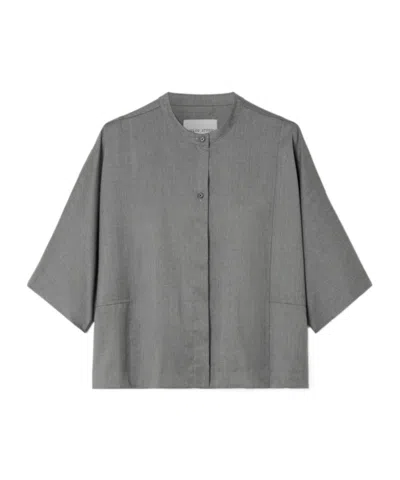 Loulou De Saison Aylin Wool Shirt In Gray