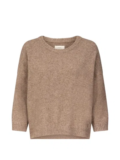 Loulou De Saison Azali Oversized Crewneck Sweater In Gray