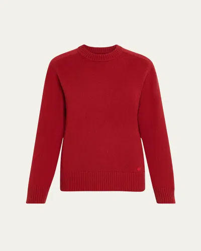 Loulou De Saison Baltra Cashmere Crewneck Sweater In Red