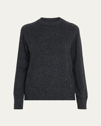 Loulou De Saison Baltra Cashmere Crewneck Sweater In Peppered A
