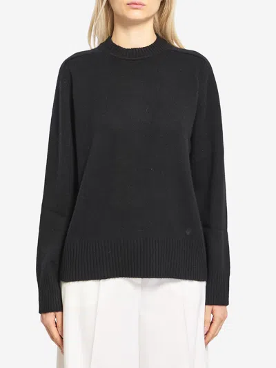 Loulou De Saison Drop-shoulder Ribbed Sweater In Black