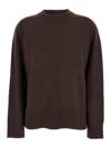 Loulou De Saison Baltra Ribbed-neck Sweater In Brown