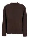 Loulou De Saison Baltra Ribbed-neck Sweater In Brown
