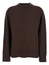 Loulou De Saison Baltra Ribbed-neck Sweater In Brown