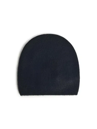Loulou De Saison Beanie 'flyn' Black Cashmere Hat In Blue