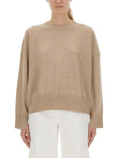 Loulou De Saison Loose-fitting Cashmere Sweater With Dropped Shoulders In Brown