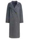 Loulou De Saison Beige Wool Cashmere Coat In Gray