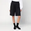 Loulou De Saison Bermuda In Black Virgin Wool In Black