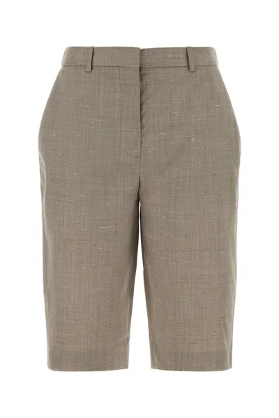 Loulou De Saison Ray Tailored Bermuda Shorts In Brown