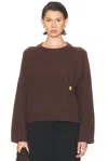Loulou De Saison Brown Bruzzi Lds Boxy Cashmere Sweater In Brown