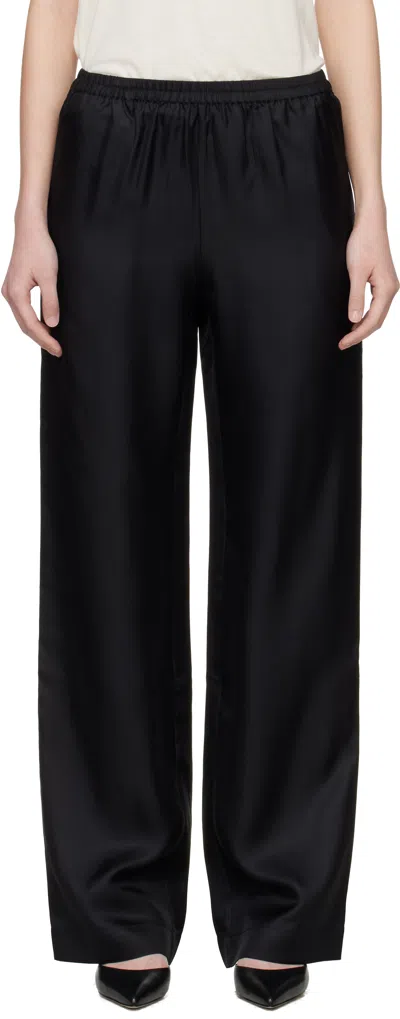 Loulou De Saison Black Alera Lds Silk Twill Trousers