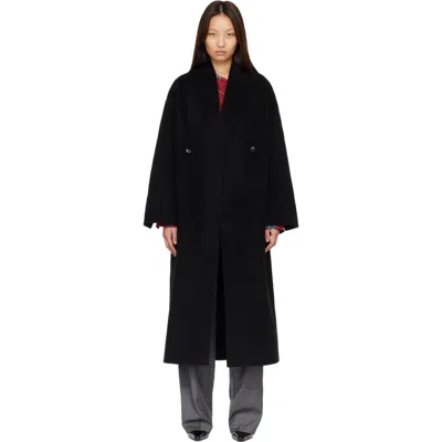 Loulou De Saison Black Aris Oversized Double Breasted Coat